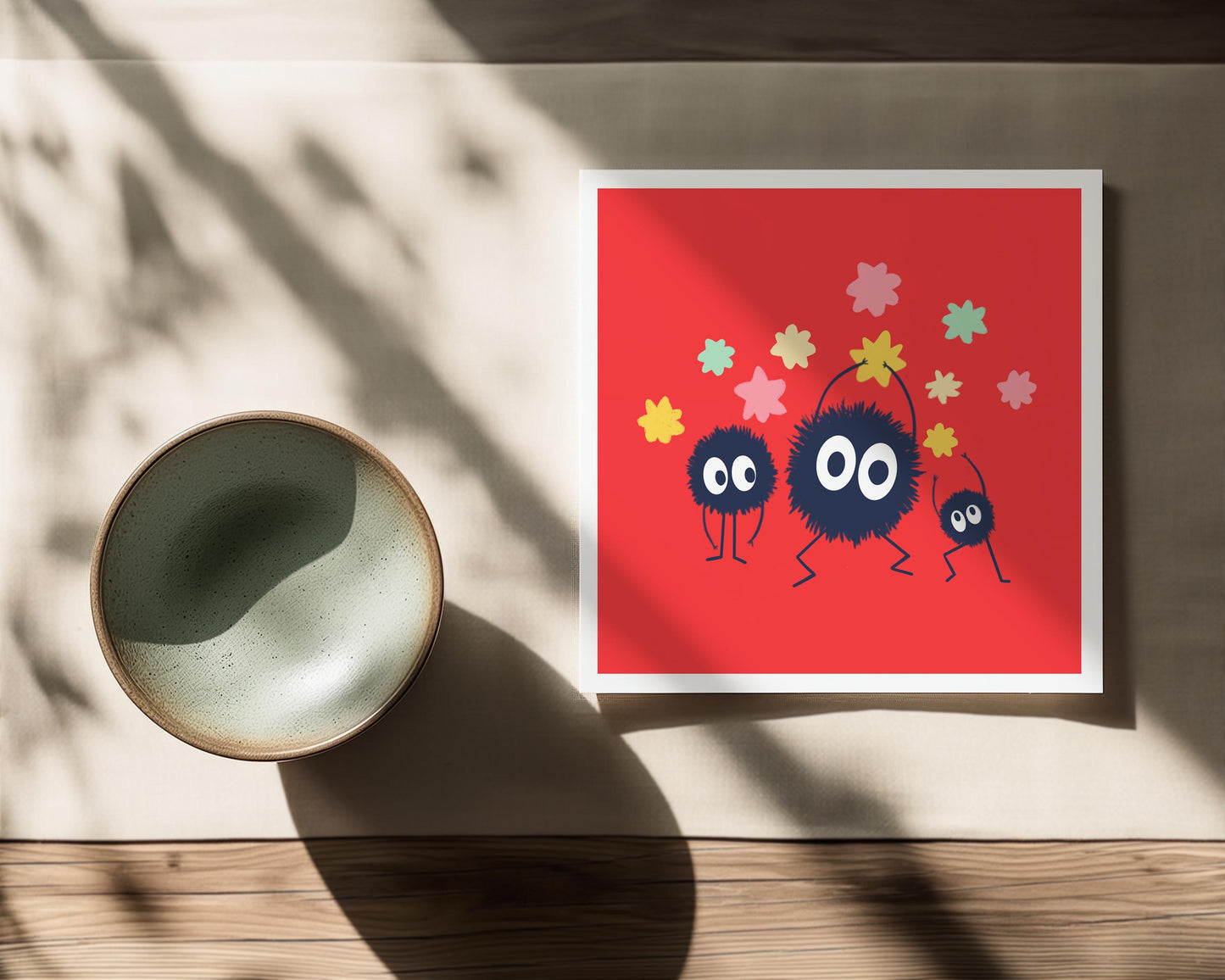 Soot Sprites Fan Art Print, Bright Home Decor, Wall Decoration For Kitchen, Bedroom, Living Room, Office, Gift, Spirited Away Illustration