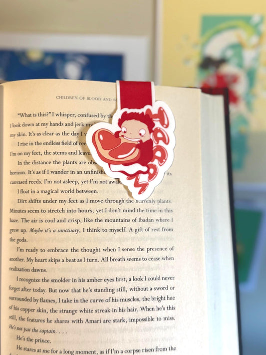 Ponyo-Inspired Magnetic Bookmark – Whimsical Ocean Character Bookmark for Book Lovers | Studio-Inspired Gift"