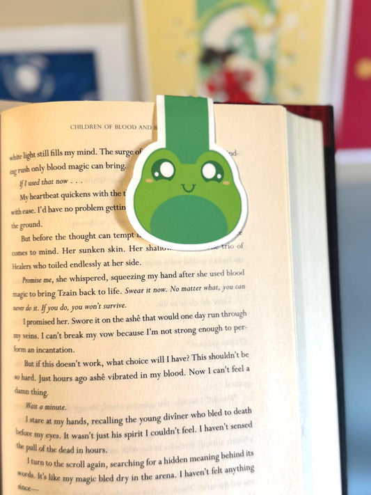 Frog Magnetic Bookmark | Kawaii Stationery Gift for Book Lovers