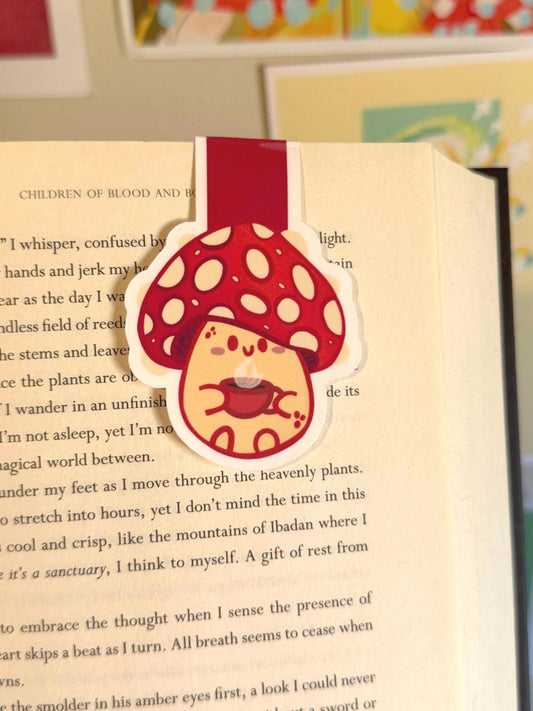 Mushroom Magnetic Bookmark | Kawaii Book Lover Gift | Nature-Inspired Reading Accessory